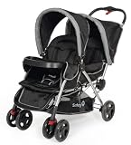Safety 1st 12199600 Duodeal Zwillingskinderwagen, inklusive Regenverdeck, Einkaufskorb, schwarz