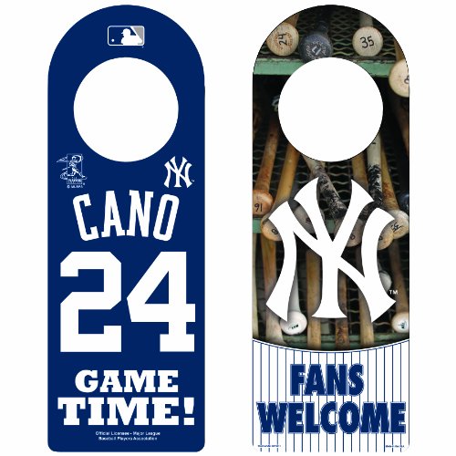 MLB New York Yankees Robinson Cano Wood Door Hanger
