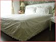 Vintage White Embroidery 3pc Bed Shirt/pillowcases Set