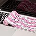 Kuzy Compatible with MacBook Keyboard Cover for Older Version MacBook Pro 13 15 17 inch and MacBook Air 13 inch, iMac Wireless Keyboard, Silicone Skin Key Board Protector, Chev Baby Pink