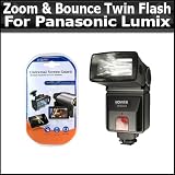 Zoom & Bounce Flash For PANASONIC LUMIX DMC-FZ35 DMC-FZ30 DMC-FZ8 DMC-FZ18 DMC-FZ28 DMC-FZ7 DMC-FZ5 DMC-FZ20 DMC-FZ7K DMC-LX1K DMC-LC1 DMC-FZ15 LS2 LC5 DMC-L1K DMC-G1 L10 Includes Mounting Bracket + Free Pack Of LCD Screen Protectors