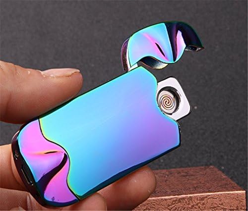 Electric Arc Lighter - Windproof Dual Arc Plasma Lighter - USB Rechargeable Dual Pulse Electronic Lighter - Flameless Plasma Beam Lighter