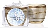 Baby Keepsake: Spring Love Theme Personalized Elegant Scented Pottery Votive Candles (Set of 24)