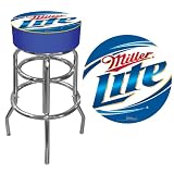 Miller Lite Logo Padded Bar Stool
