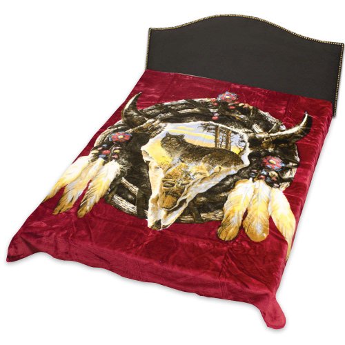 Wolf Dreamcatcher Acrylic Mink Queen Size Blanket Buy! ectvmua