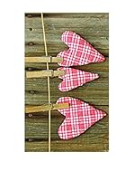 Huella deco Alfombra Bañada en Vinilo (Marrón/Rojo)