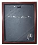 NFL Washington Redskins Cabinet Style Jersey Display - Mahogany with Museum Quality UV Upgrade