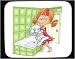 Mouse Pad with humans, human, body, girl, individuals, people, individual, bath, pet, persons, cat, person, washing