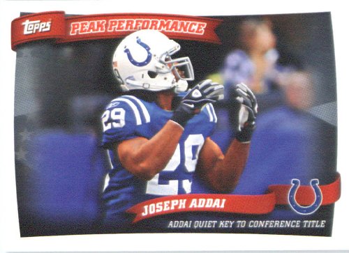 2010 Topps Peak Performance Football Card #PP19 Joseph Addai Indianapolis Colts