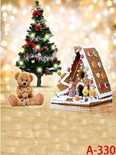 6.5ft * 5ft (2M*1.5M) vinyl dollhouse toy bear Cameras backdrop Christmas tree covered with lights Lighting &amp; Studio Equipment photography backgrounds gs-330