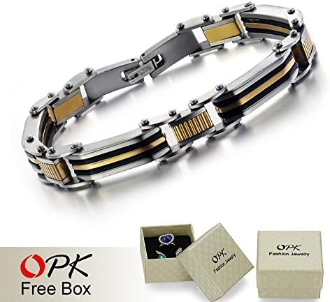 Shining Deals Fashion Jewellery Top Quality STAINLESS STEEL Silicone BRACELET Men Cool Bracelet gold color Trendy Style 621