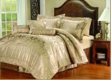 VENICE 7PC COMFORTER SET W/ MATCHING PILLOWS CHOCOLATE BROWN