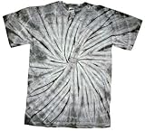 51hykVLkGiL. SL160  Tie Dye T Shirt ~ Short Sleeve ~ 100% Cotton ~ Spider Silver