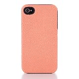 Simplism iPhone 4用 ディスプレイ保護フィルム付 レザーカバーセット リザードオレンジ TR-LCSIP4-LO
