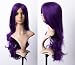 Cosplayland C446 - 70cm perruque longue bouclée théâtre Cosplay Violet