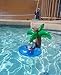 Just-Best Toys for Pool Items - Inflatable Palm Island Drink Holder (6 Packs) with a Mini Air Pump for Fun Water Floats
