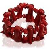 Stretch Bracelet - Red Genuine Bamboo Coral