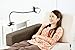 AboveTEK® Universal Lazy Bed Gooseneck Swing Long Arm Desk Table Chair Wall Seat Bed One Clip Clamp Mount Holder - Felxible Heavy Duty and sturdy Adjustable Swing Long Arm for Best Gadget View Position for video watching or game playing entertainment in Bedroom Kitchen Dinner Table Sofa Gym Office or Restroom - Fit all cellphones tablets iPhone iPad Galaxy Nexus Tab with Very steady Mounting without vibrations - Quick and Easy Installation One hand Release No tools required Easy carry and move