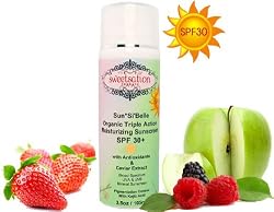 Sun*Si'Belle Organic Triple Action Moisturizing Sunscreen SPF 30, tinted with brightening action, 3.5oz