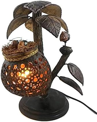 Thailand Lamp From Coconut Shell : Night Light Lamp Vintage