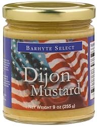 Barhyte Select  Dijon Glass Jar Flag Label, 9-Ounce Jars (Pack of 12)