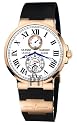 Ulysse Nardin Men's 266-67-3-40 Maxi Marine Chronometer 43mm White Dial Rose Gold Watch Watch