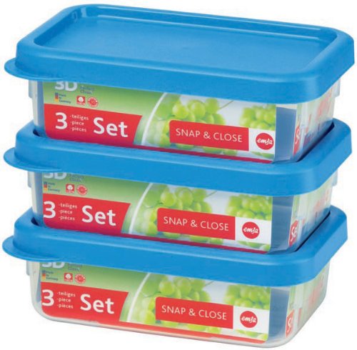 Frieling Emsa 3D Snap and Close 3-Piece Set, 0.95-Liter