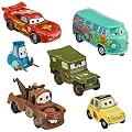 DISNEY PIXAR CARS "2" FIGUREN AUTO SET - Lightning McQueen, Tow Mater, Sarge, Guido, Luigi und Fillmore (PVC, Plastic)