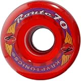 Kryptonics Route 70mm Quad Wheels - 8 Pack 78a - Clear Red
