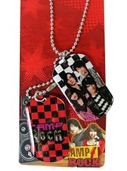 Disney Camp Rock Charm Necklace Dog Tag Style - Jonas Brothers inspired costume Jewelry collection