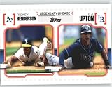 2010 Topps Legendary Lineage #LL55 Rickey Henderson / B.J. Upton - Oakland Athletics / Tampa Bay Rays (Baseball Cards)