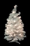2' Shimmering White Iridescent Pre-Lit Artificial Christmas Tree - Clear Lights