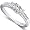 1/3 Carat TW Three Stone Round Brilliant Diamond Ring (GH/I1-I2) 14K White Gold - Size 4