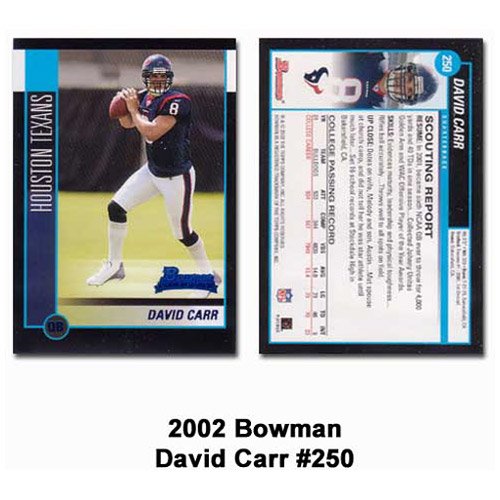 Bowman Houston Texans David Carr Rookie Card