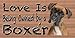 GiggleSticks Dog Plaque Wood Sign Boxer