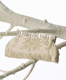Weddingstar 8741 Beaded Flowers with Frame Clasp Evening Bag in Ivory