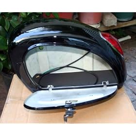 Black Harley Honda Yamaha Suzuki Kawasaki Saddlebags Hard Bags