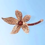 White Lavender Purple Flower Pin Brooch with Diamond-like Swarovski Crystal Floral Deco $1 Shipping