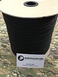 Paracord Black 1000 Spool - 550 7 Strand Type III - Made in the USA from Survivalist USA