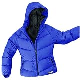 TAIGA Seymour 700 PLUS Goosedown Jacket - Women's Light & Silk-Soft European Goosedown Hooded Jacket, Royal Blue, MADE IN CANADA