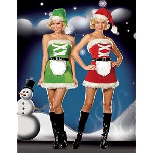 Sexy Santa Reversible Costume Christmas Costume