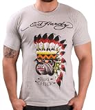 Ed Hardy By Christian Audigier Bulldog Chief Mens T-Shirt Crewneck Tee