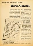 1965 Ad Emko Birth Control Taxpayers Planned Parenthood - Original Print Ad