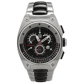 ESQ by Movado Mens 7301262 Fusion Chronograph Stainless Steel Black Ceramic Bracelet Watch by ESQ Movado