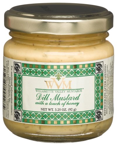 Willamette Valley Mustards, Dill Mustard, 3.25-Ounce Glass (Pack of 12)