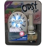 Oust Fan Floral Scent, Portable Fan, Eliminates Odors in the Air, Even from Odor Causing Bacteria, 12 ml