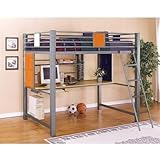 ReviewsFull Size Loft bunk Bed in Silver Finish - Teen Trends Collection Full Size Loft bunk Bed in Silver Finish - Teen Trends Collection