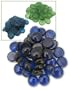 PKG 3 (1) LB BAGS ASSORTED COLORS GLASS GEMS