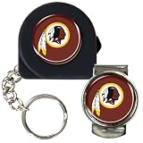 NFL Washington Redskins 6' Tape Measure, Key Chain & Money Clip Set