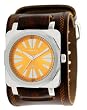Nemesis #BIN063O Men's Premium Wide Leather Cuff Band Watch